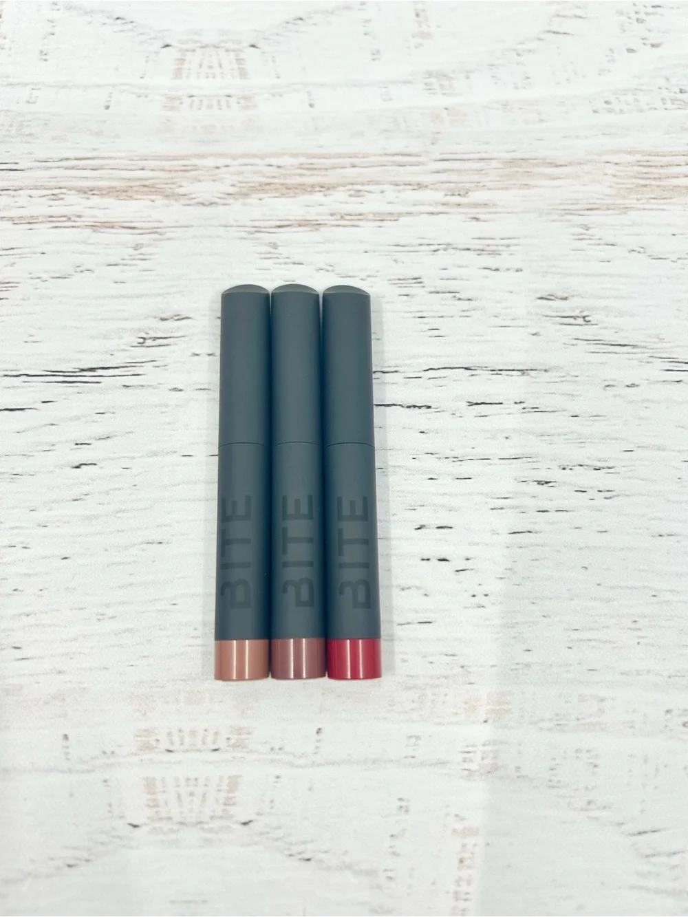 NIB Bite Beauty Midnight Mood Mini Power Move Creamy Matte Lip Crayon Trio